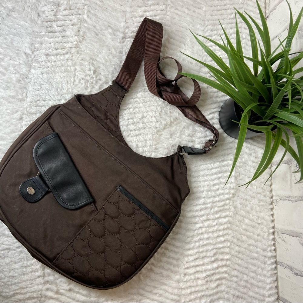 Mosey brand crossbody brown blue purse